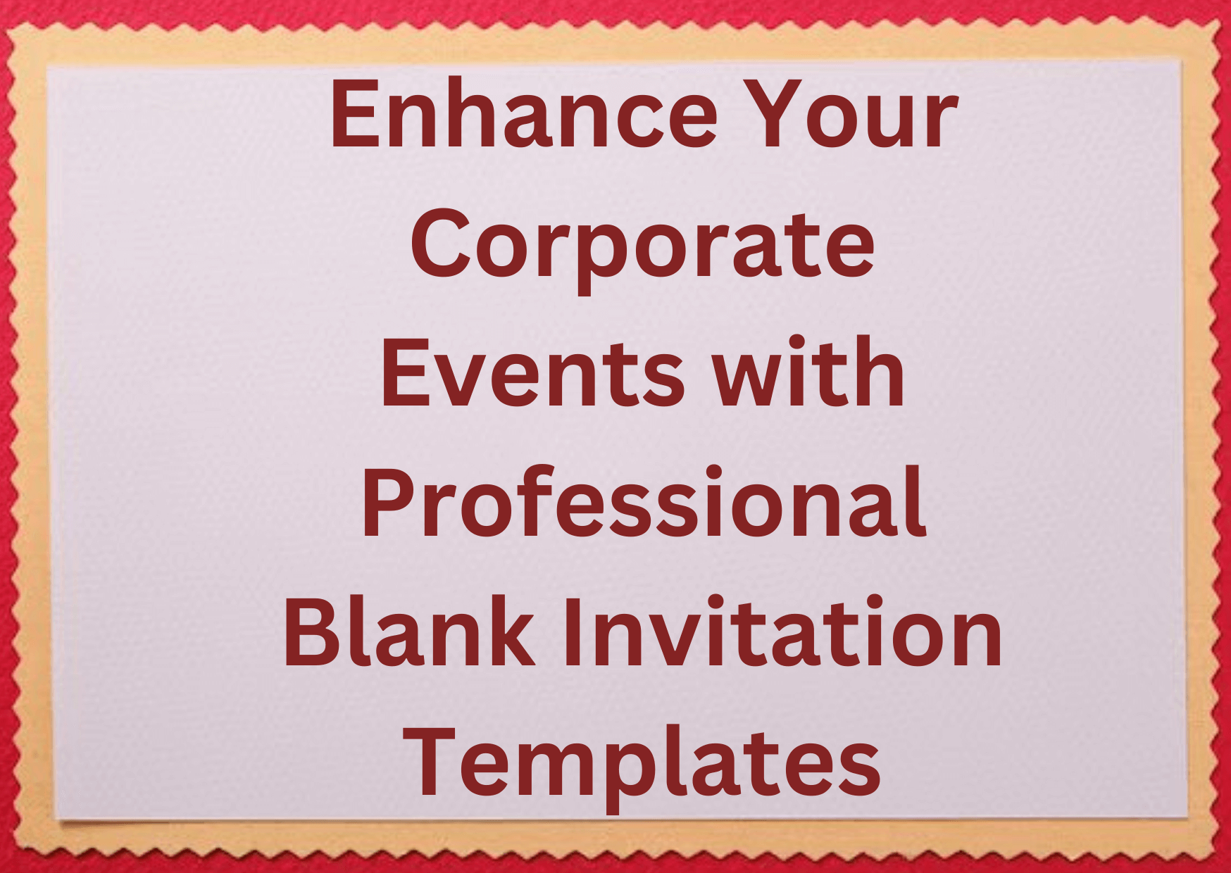 Event Blank Invitation Templates