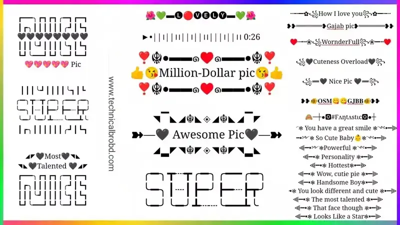 Facebook Stylish Comment [2025] | 555+ Vip Stylish Comment for FB, বেস্ট ক্যাপশন বাংলা