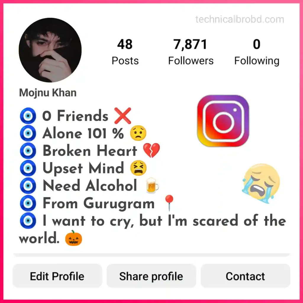 399+ BEST Sad Bio For Instagram 2025 (Hindi & English), জীবনের গল্প