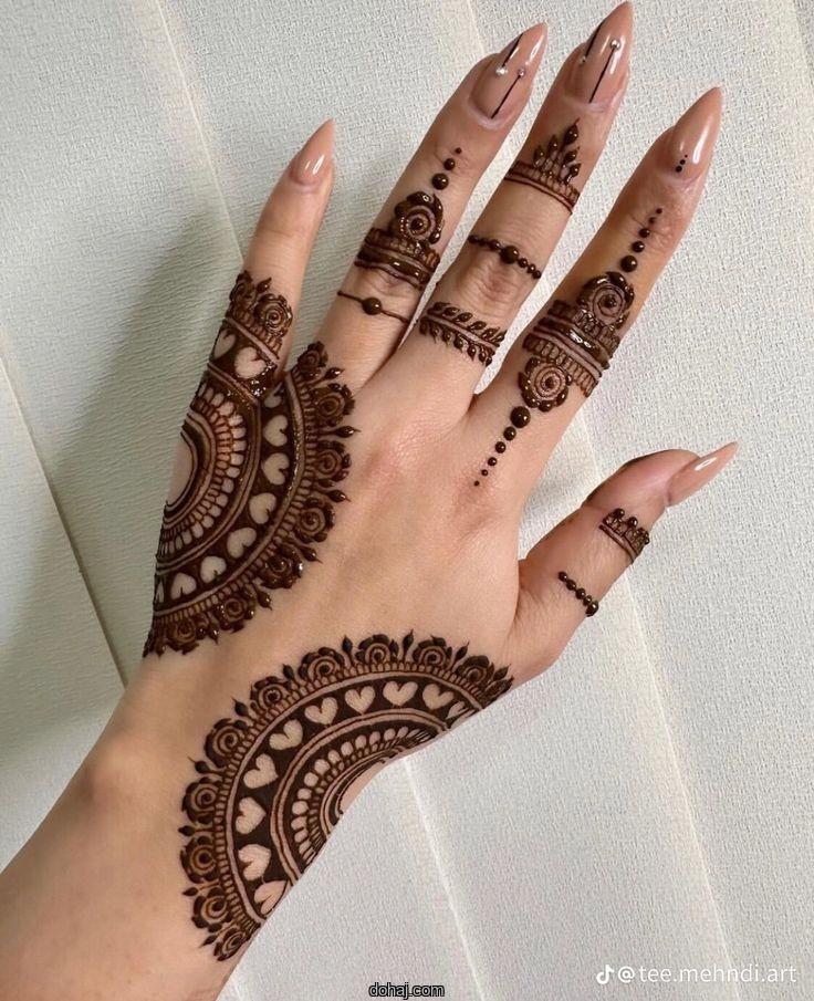 Aesthetic Mehndi Design Back Hand Arabic