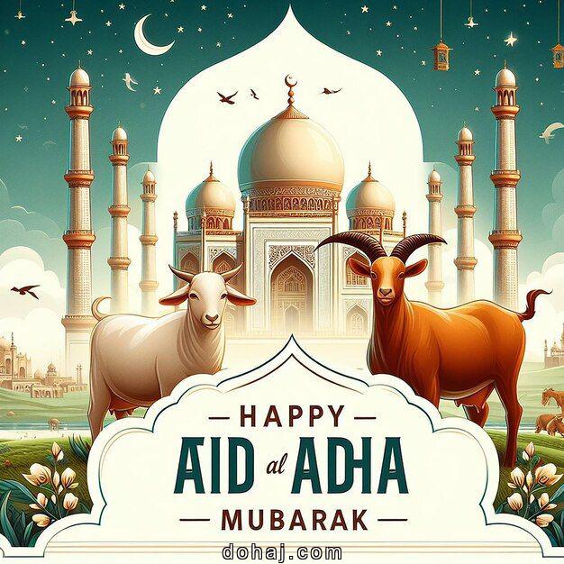 Arabic Arabic Blessing Eid Mubarak Wishes