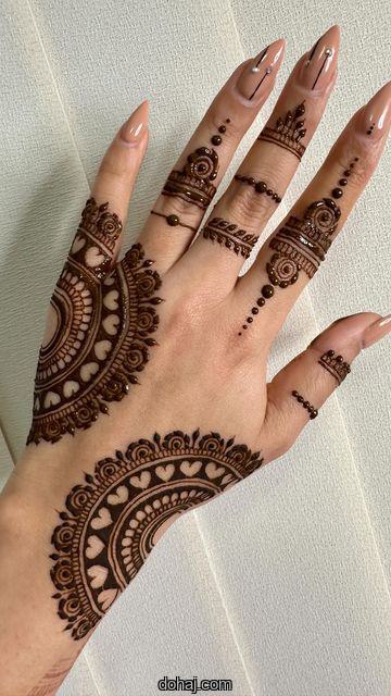 Back Hand Simple Mehndi Design Pic