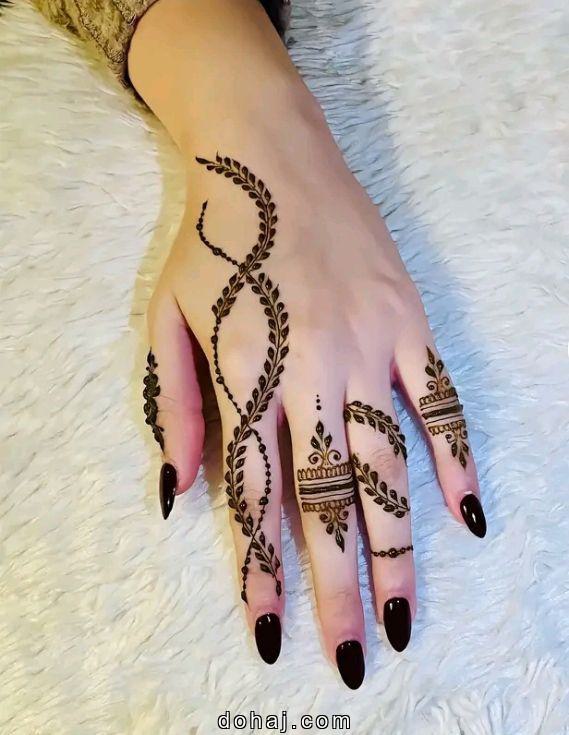 Backside Mehandi Design Simple