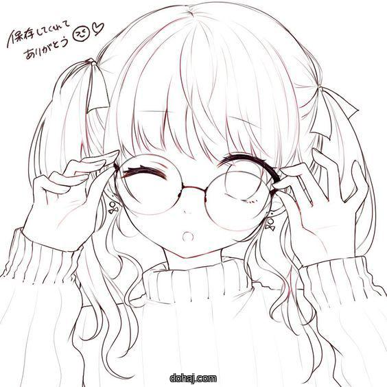 Coloring Pages Kawaii Cute Anime Girl Drawing