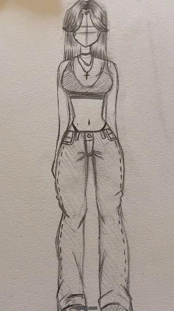 Cute 5 Girl Best Friends Drawing