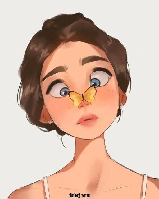 Cute Aesthetic Girl Drawing