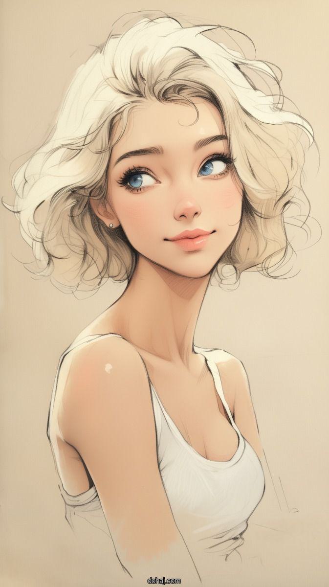 Cute Girl Drawing Base