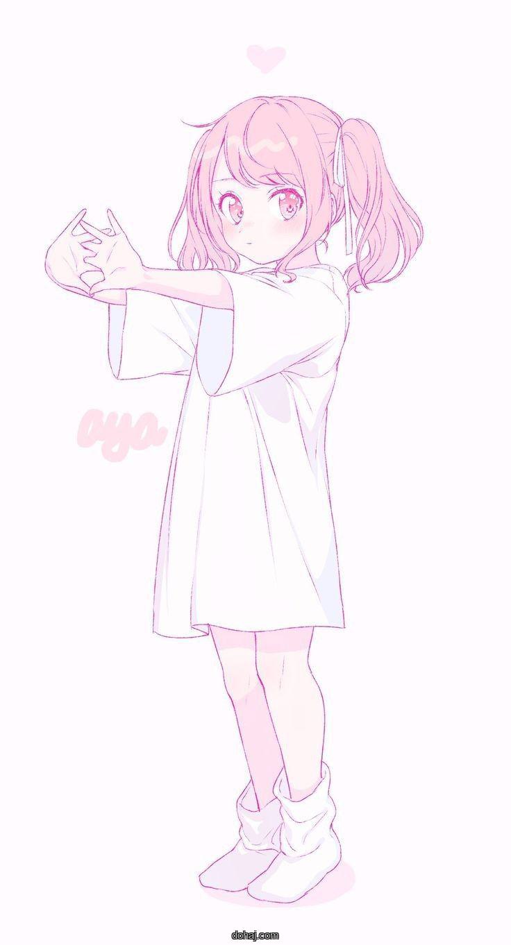 Cute Girl Drawing Best Friend Pic Cartoon