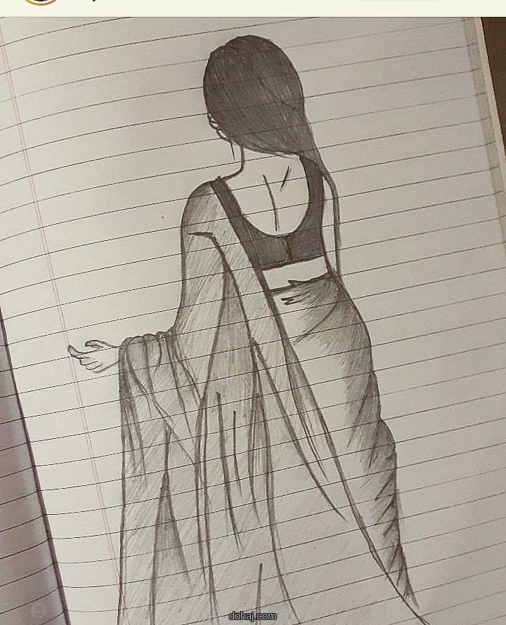 Cute Girl Drawing Colour Full