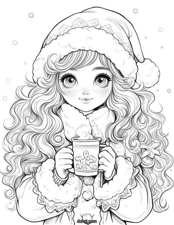 Cute Girl Drawing Pic