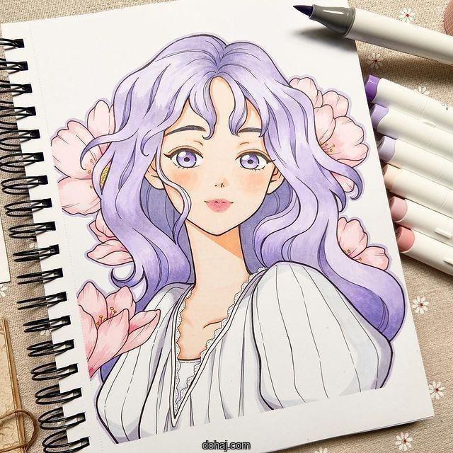 Cute Girl Photo Drawing