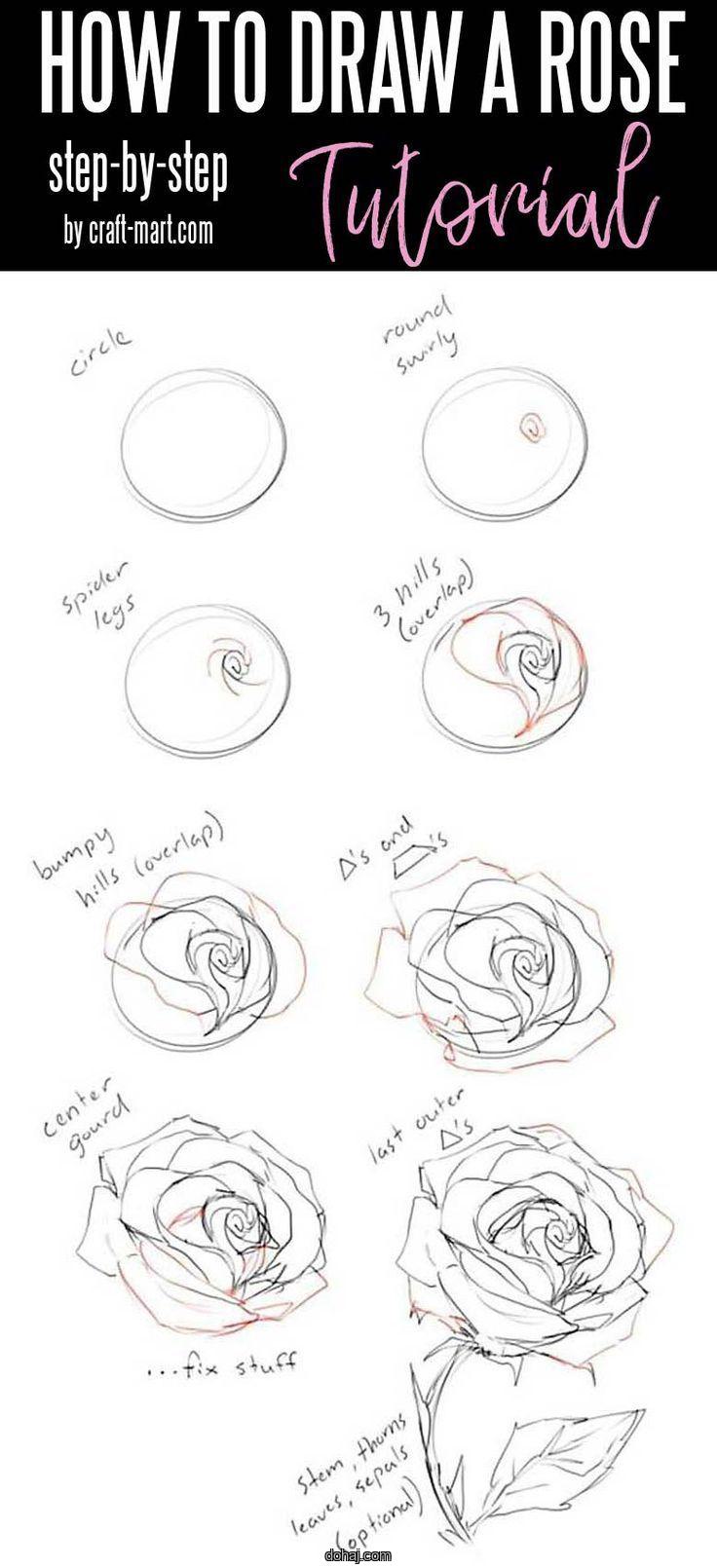 Easy Flower Line Drawing