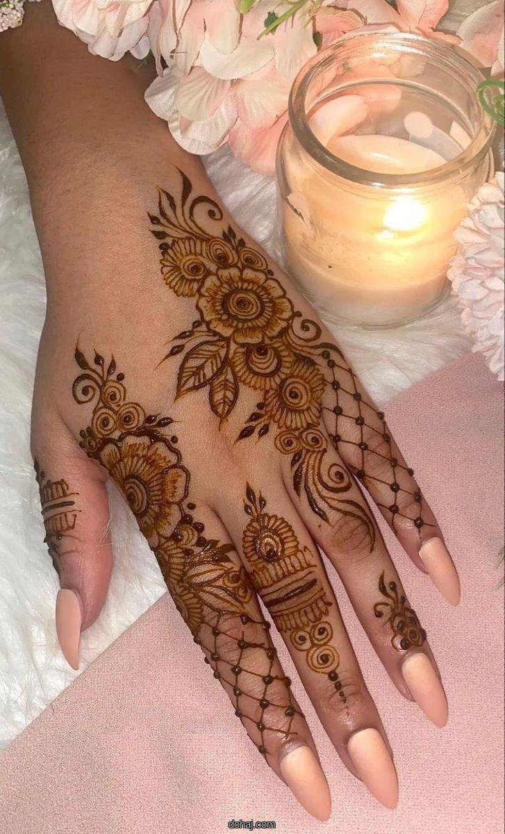 Easy Front Hand Simple Mehndi Design