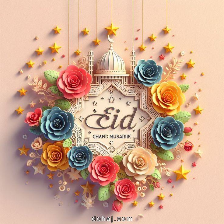 Eid Mubarak Mehndi Design Simple