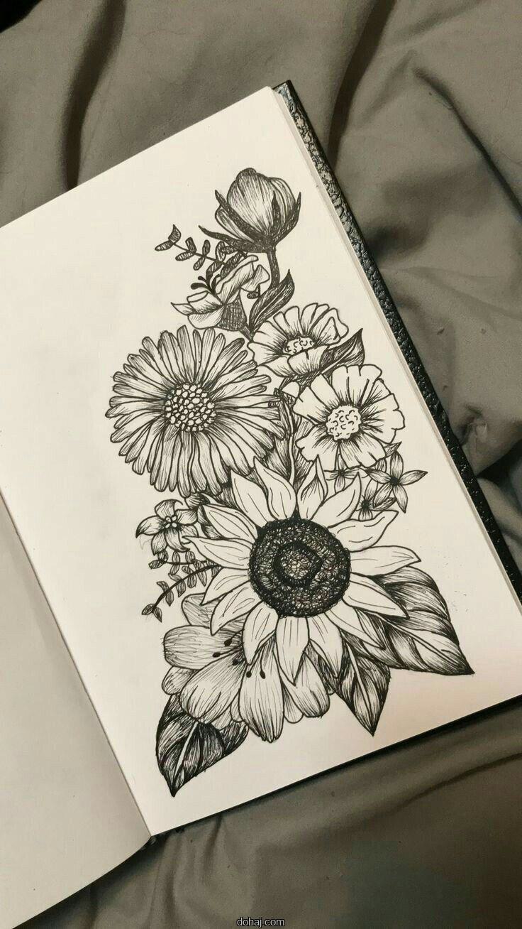 Flower Pot Drawing