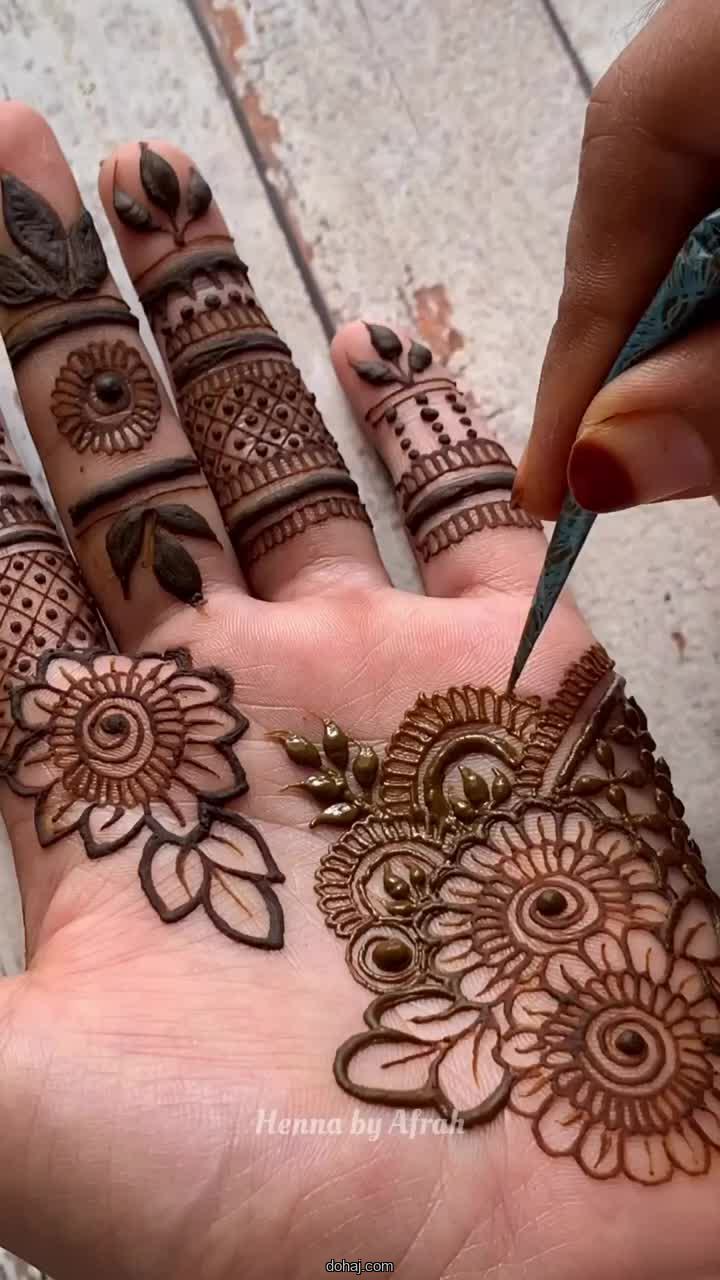 Front Full Hand Mehndi Design