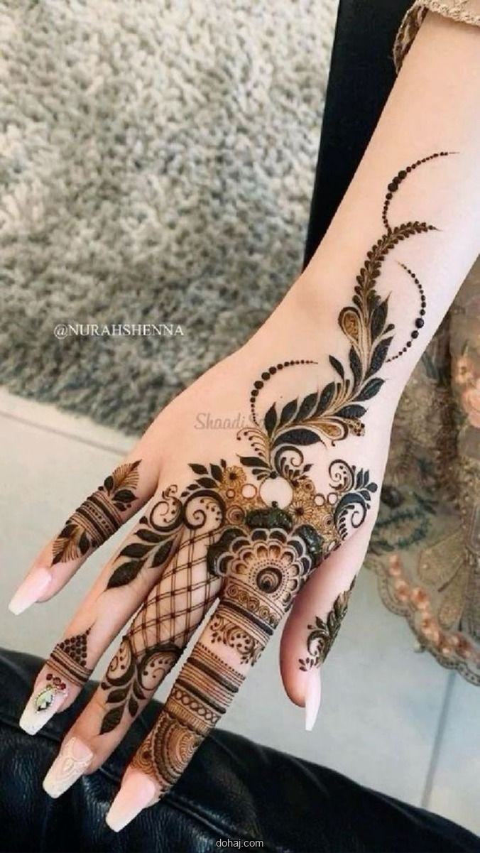 Front Hand Mehndi Design Simple