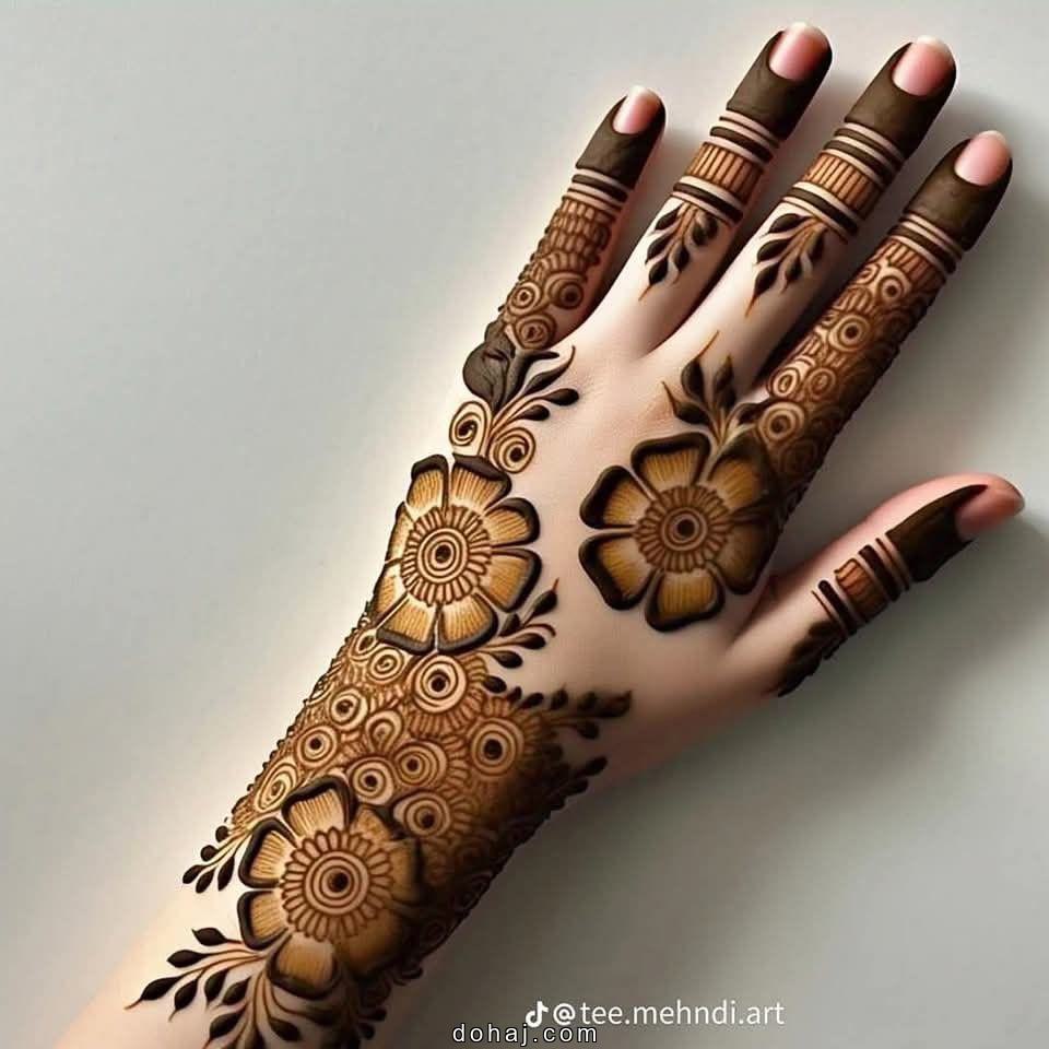 Ful Hath Mehandi Design