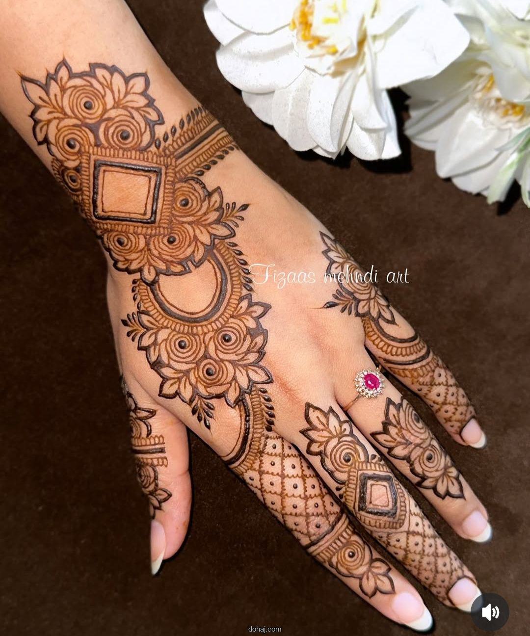 Hater Uporer Mehndi Design Simple
