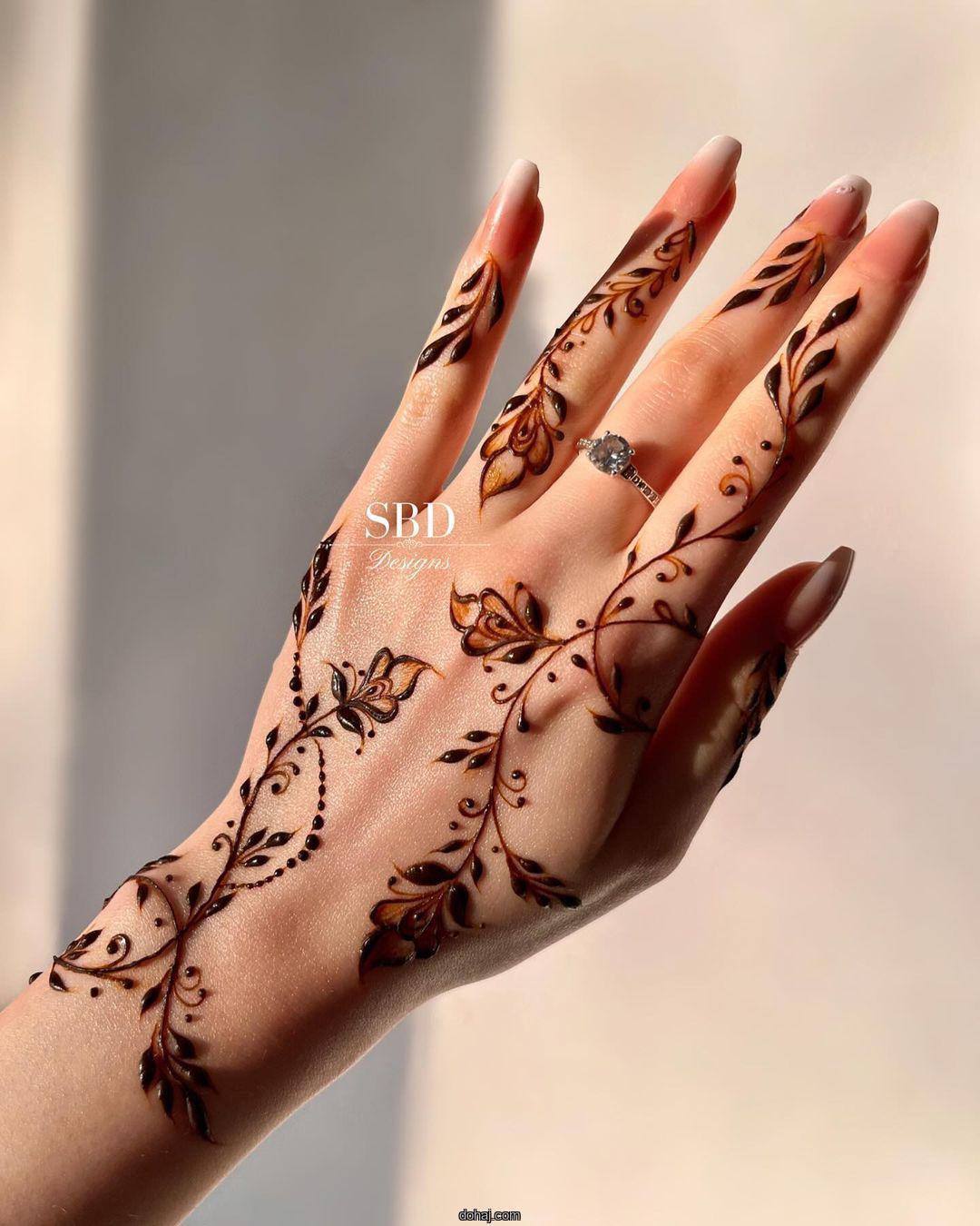 Instagram Easy Simple Finger Mehndi Design