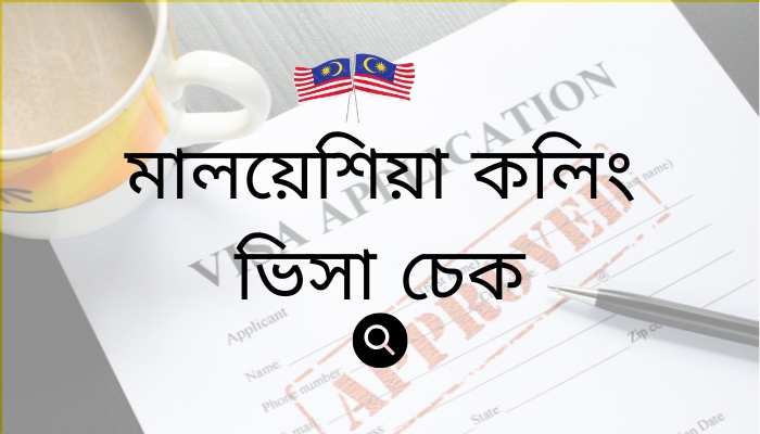 মালয়েশিয়া কলিং ভিসা চেক, সময় নিয়ে উক্তি