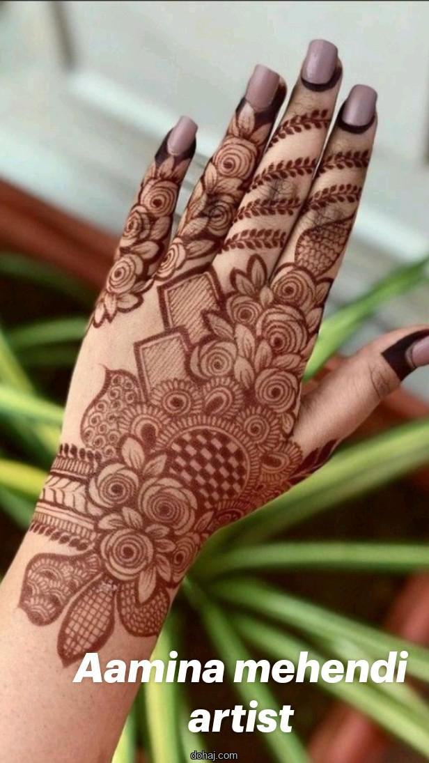 Mehndi Design Arabic Front Hand