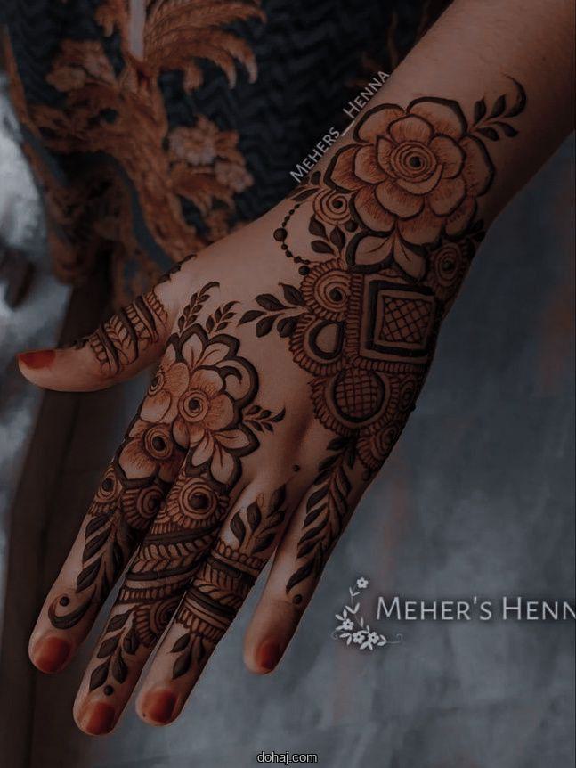 Mehndi Design Front Hand Arabic