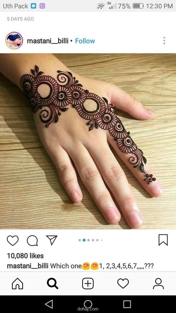 Mehndi Design Front Hand