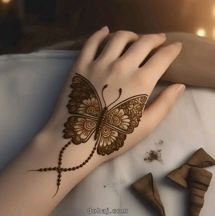 Modern Leg Mehandi Design