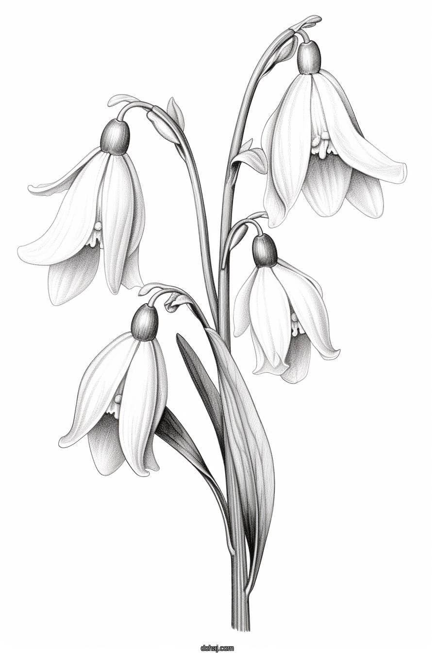 Pencil Flower Drawing