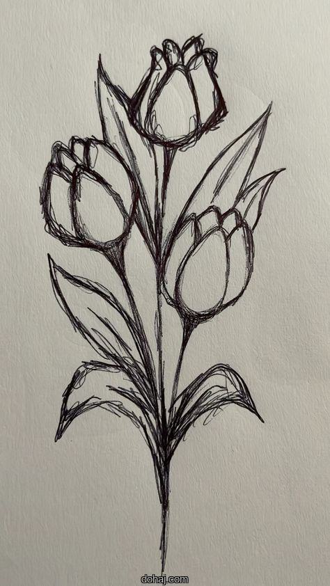 Rose Flower Design Drawing