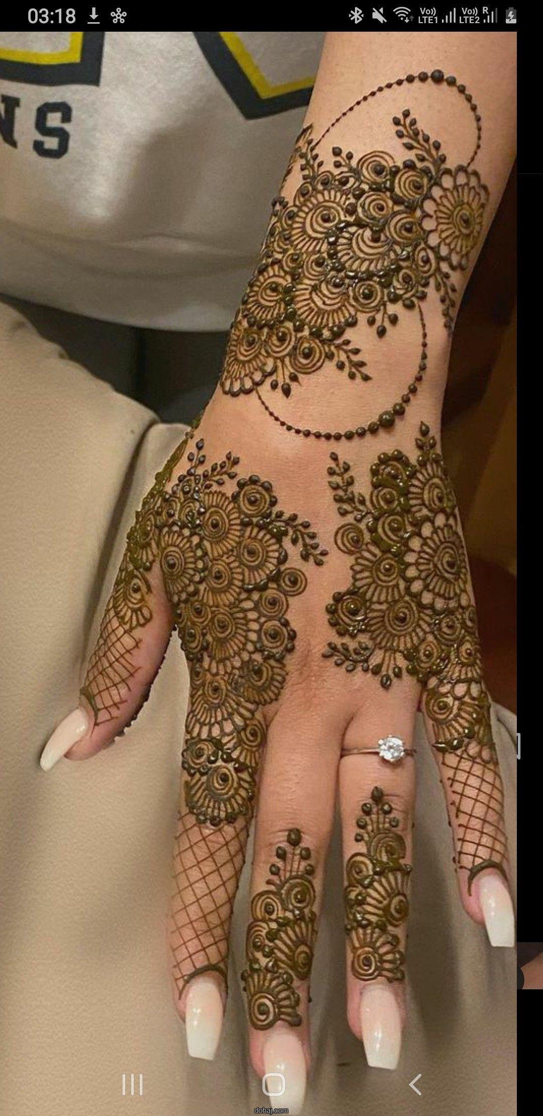 Semi Bridal Mehndi Design Back Hand