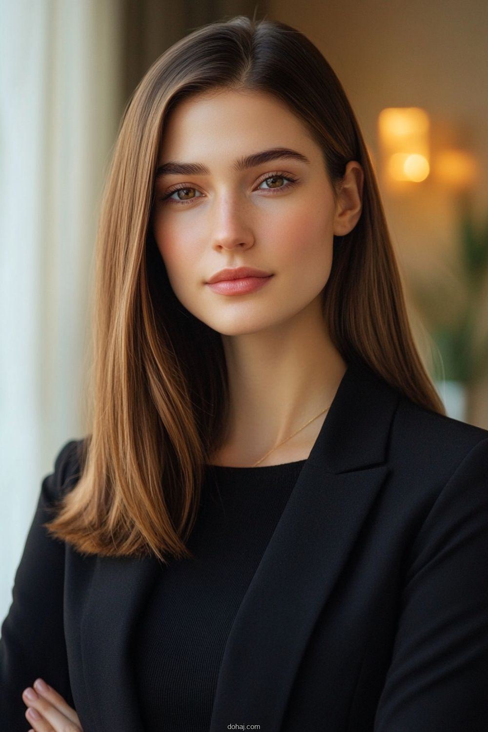 Shoulder Length Hair Cutting Style Girl Shoulder Length