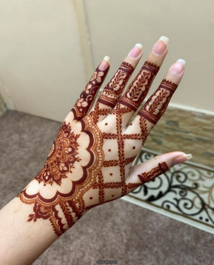 Simple Arabic Henna Teej Mehndi Design 2022