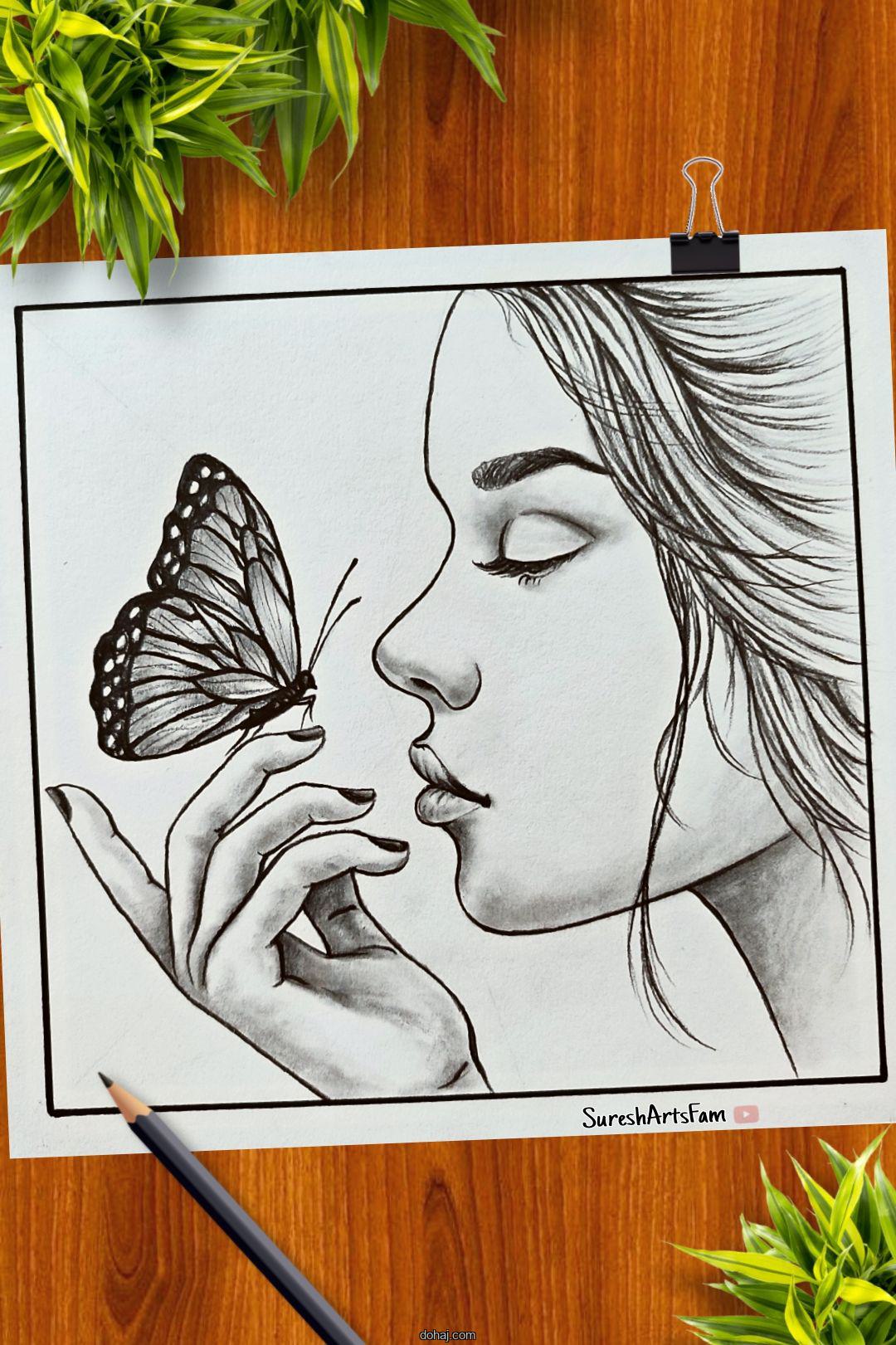 Simple Cute Girl Pic Drawing