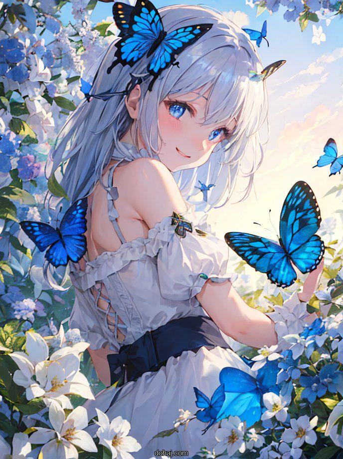 Simple Cute Girl With Glasses Drawing