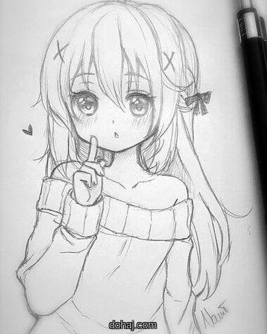 Simple Easy Cute Girl Drawing