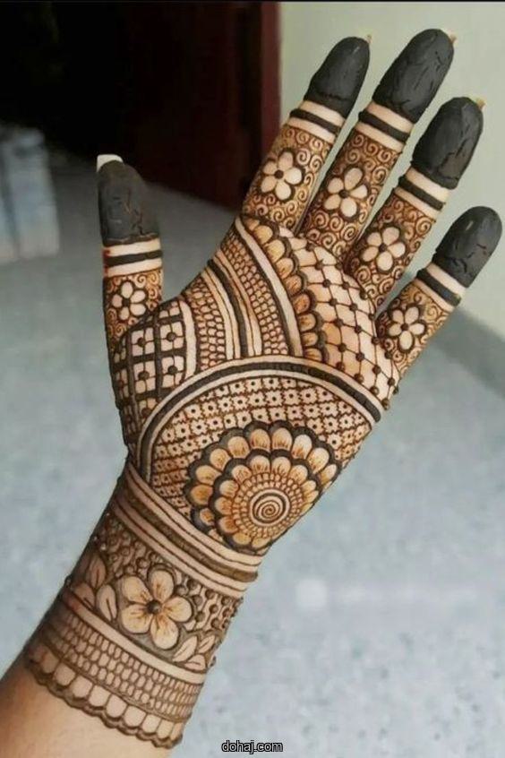 Simple Finger Mehndi Royal Front Hand Mehndi Design