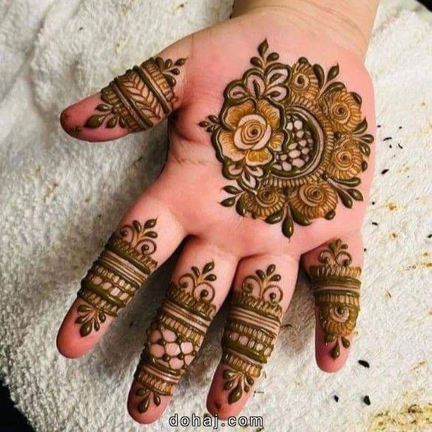 Simple Mehandi Design Front Hand