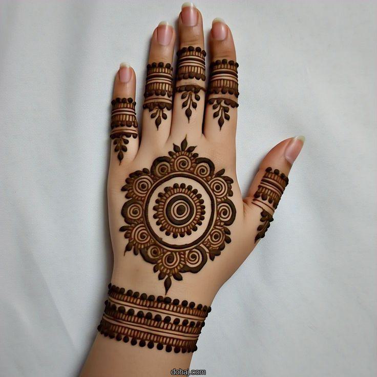 Simple Mehndi Design Front Hand