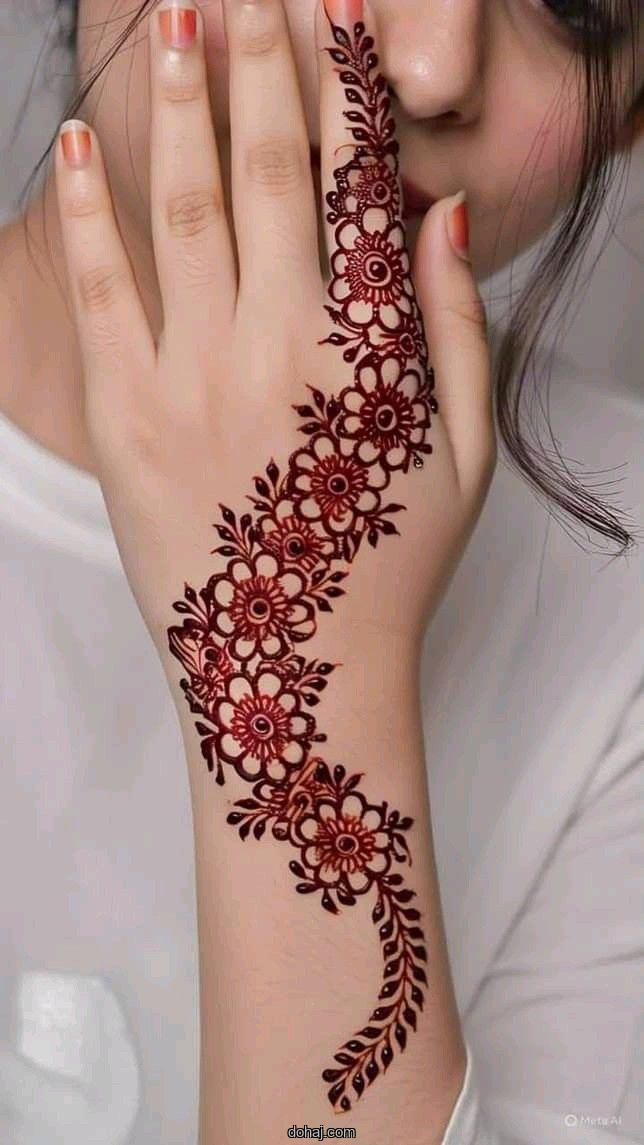Simple Unique Finger Mehndi Design