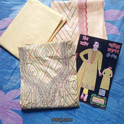 পাকিস্তানি লোন থ্রি পিস ডিজাইন