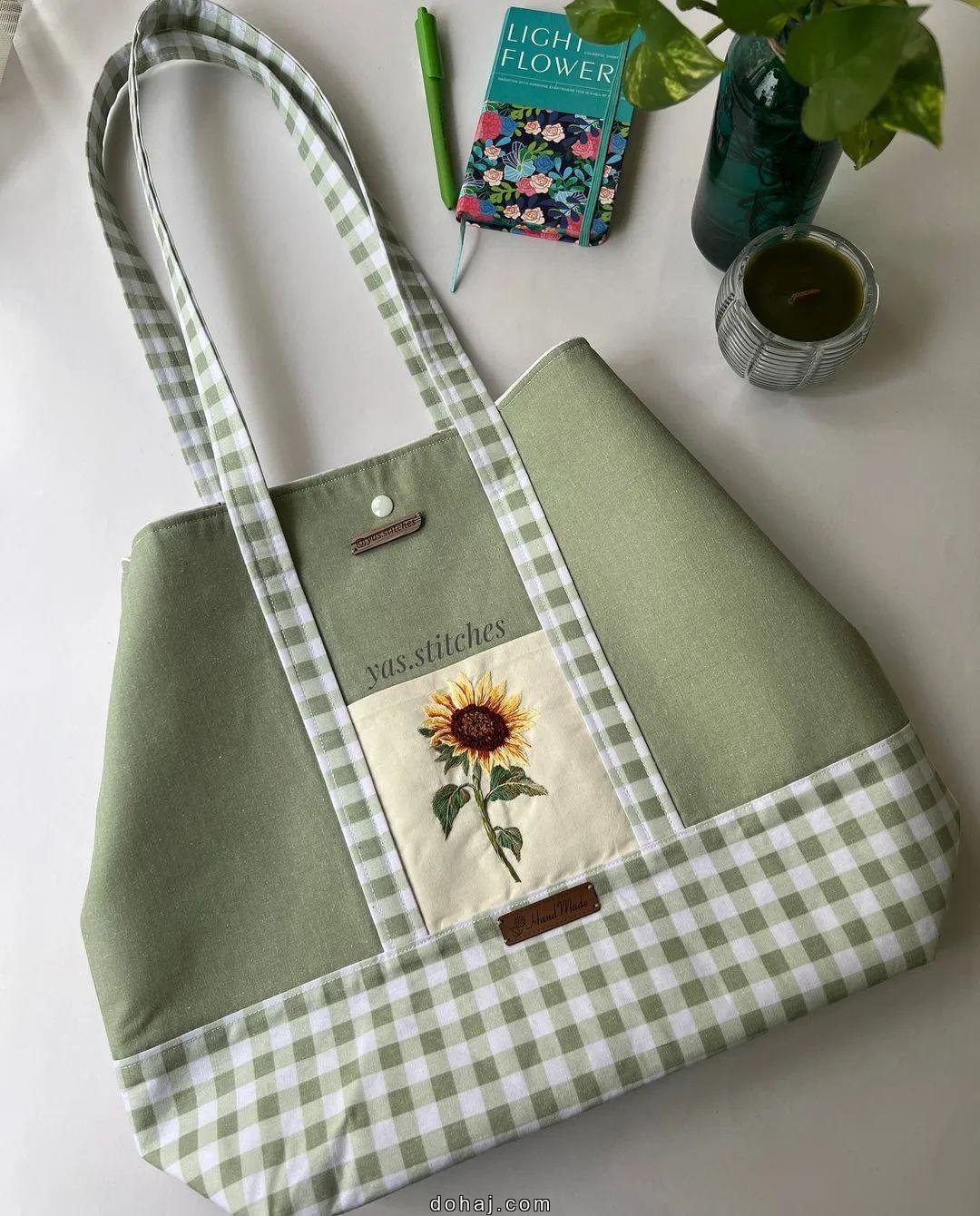 Zip Up Tote Bag