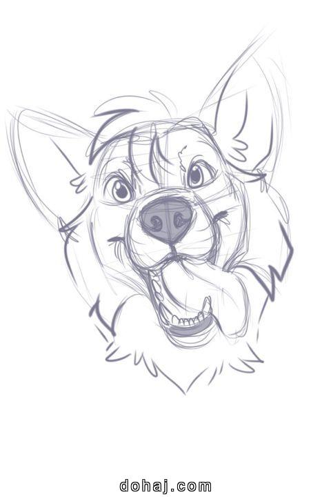 Anime Dog Drawing