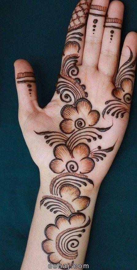 Arabic Arabic Simple Mehndi Design For Girls Front Hand