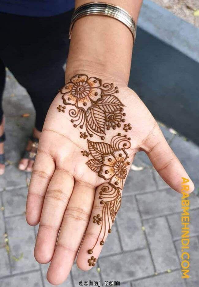 Arabic Front Hand Stylish Front Hand Simple Mehndi Design