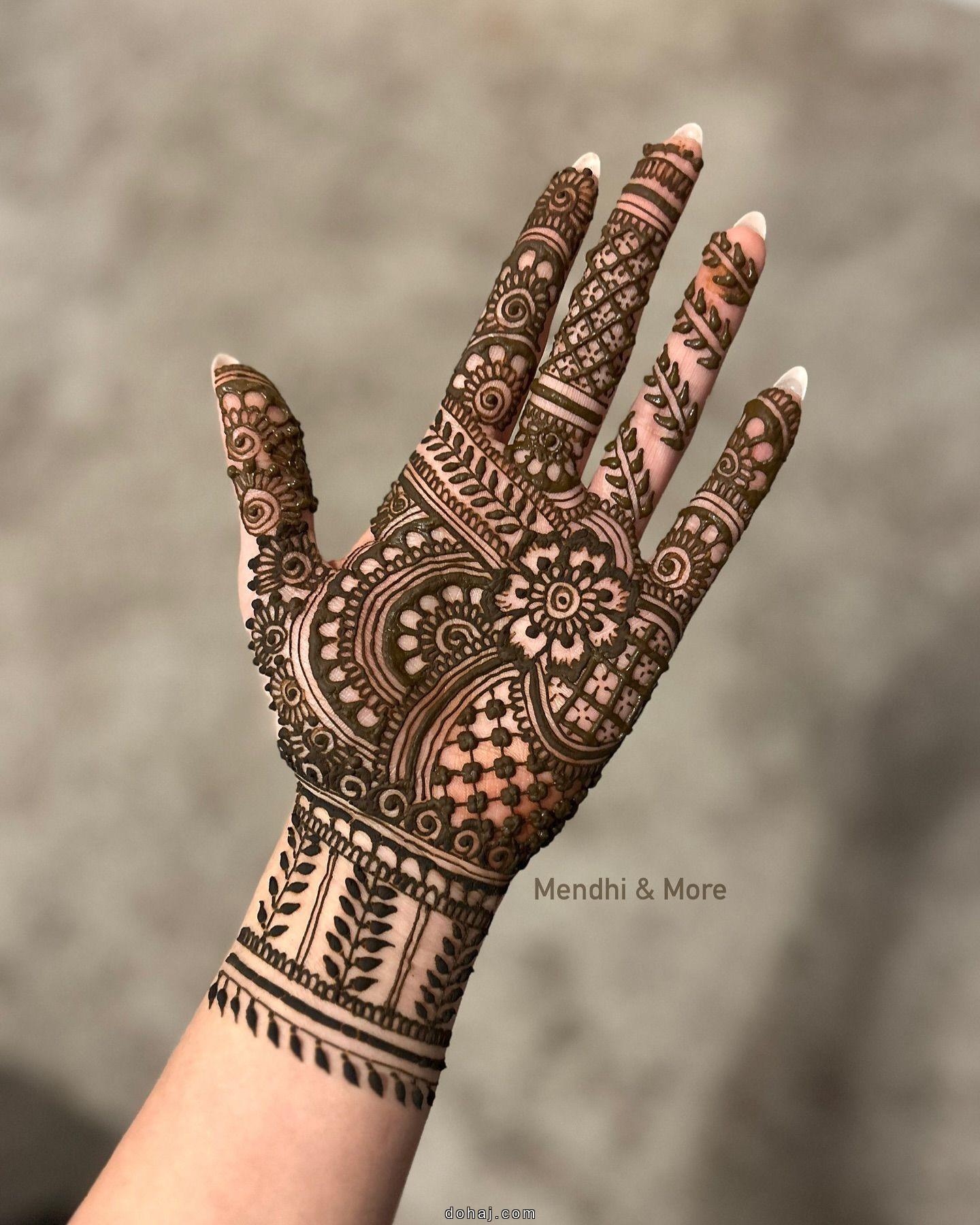 Arabic Full Hand Mehndi Design