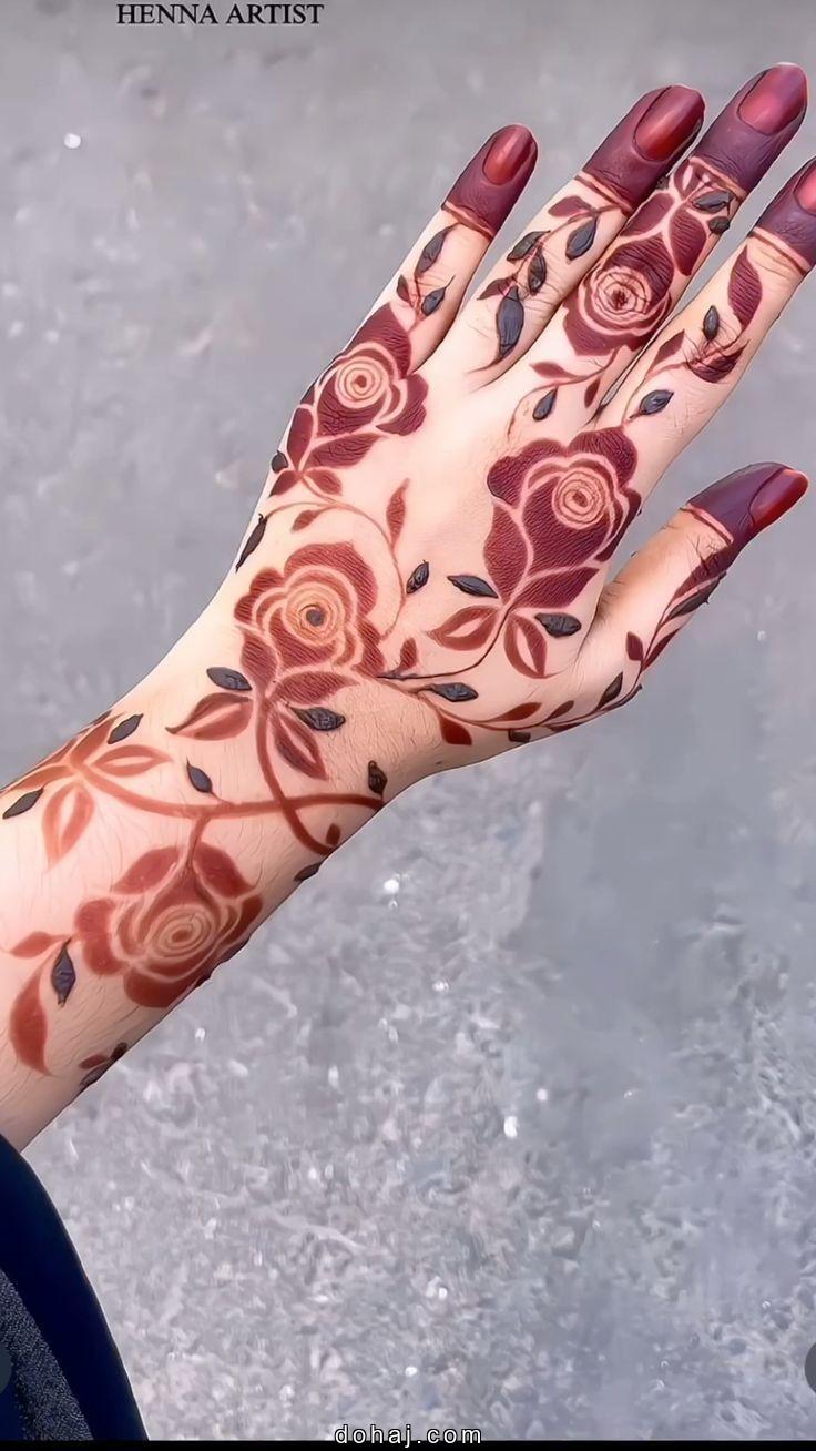 Arabic Instagram Royal Front Hand Mehndi Design