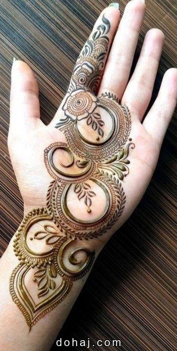 Arabic Mehndi Design Simple Front Hand