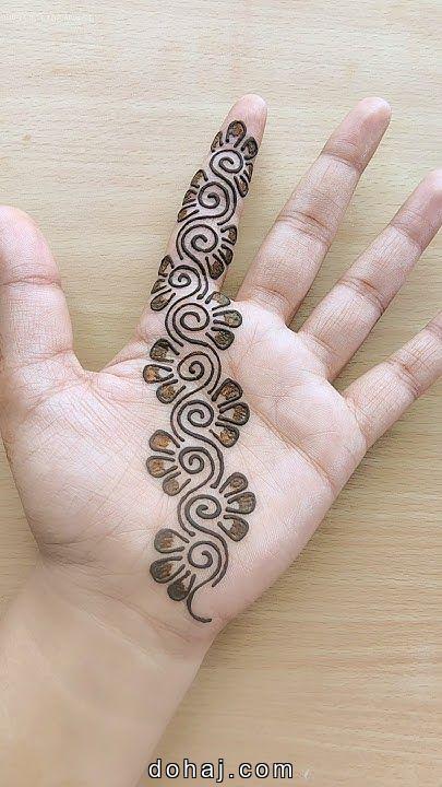 Arabic Simple Mehndi Design Front Hand